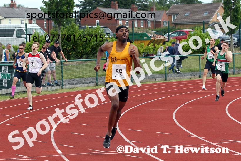 Senior mens 400 metres, 2021 Northern Senior and Under-20s Champs., Leigh. Photo: David T. Hewitson/Sports for All Pics